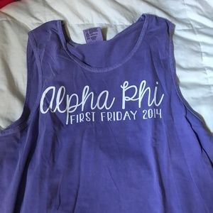 Comfort Colors Alpha Phi tank